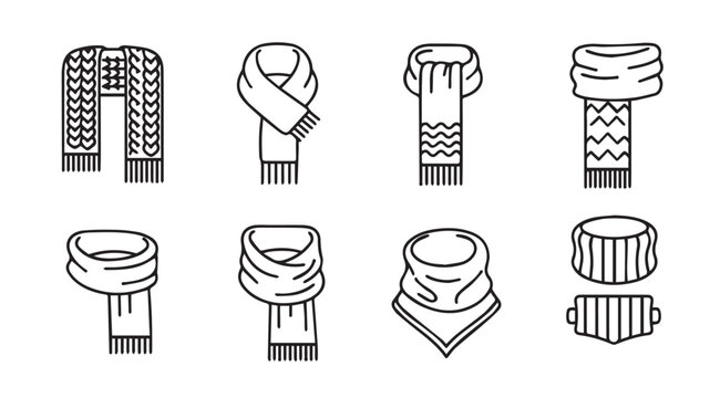 Various scarf styles and knots