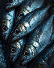 a close-up of freshly caught fish