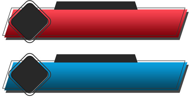 Blue and red social media ticker lower third banner with modern broadcast style, scrolling news bar for live streaming, online updates, and digital media overlay, png transparent background