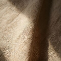 Textured Burlap Fabric with Natural Light and Shadows