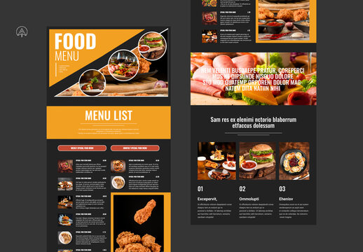 Food Menu News Letter Template