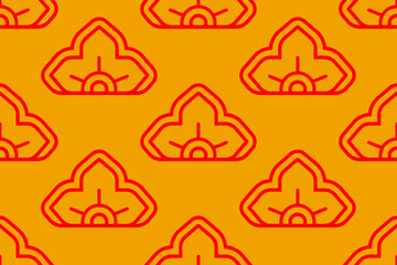 Vector vintage geometric Thai seamless pattern in retro style. Thai ornament.