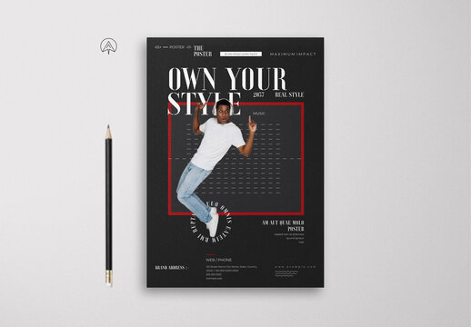The Own Your Style Muic Poster Layout