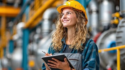 Young Female Technician Monitoring Equipment Installation Process
