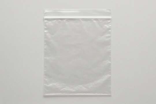 Transparent resealable plastic bag