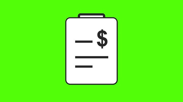 Payment Icon: A minimalist icon of a payment form, featuring a dollar sign, against a bright green backdrop, perfect for financial applications.