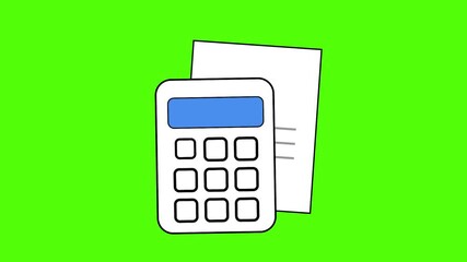 Calculator and Document: This image depicts a calculator next to a document, isolated on a bright backdrop. Capturing a moment of financial planning and economic analysis.