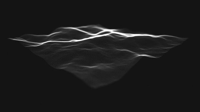 Abstract Digital Mesh Waving Background Loop
Abstract digital background with technology mesh and particle lines gently waving on depth of field blur and seamless loop for lelaxation and soothing