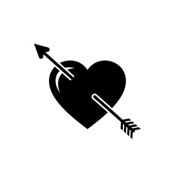 Heart with Arrow Illustration Design Element.