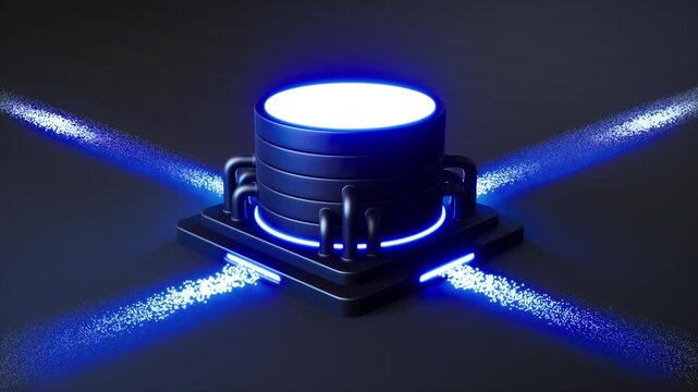 Modern Data Center and Server Infrastructure Animation