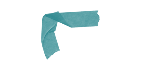 Striking teal painter s tape bent and ripped forming an L shape on deep black Minimalist abstract graphic for creative