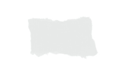 Obraz premium White torn paper piece rough textured edges isolated on black Blank ripped scrap for design note message copy space