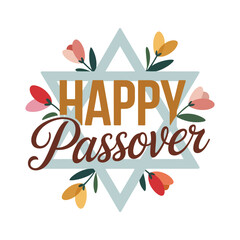 Elegant Happy Passover Vector Design.