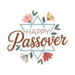 Elegant Happy Passover Vector Design.