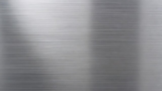 Abstract smooth metallic surface with soft horizontal gradient and subtle reflections creating minimal industrial texture background. Concept of modern design and technology