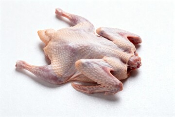 Fototapeta premium Whole Raw Dove Isolated on White Background