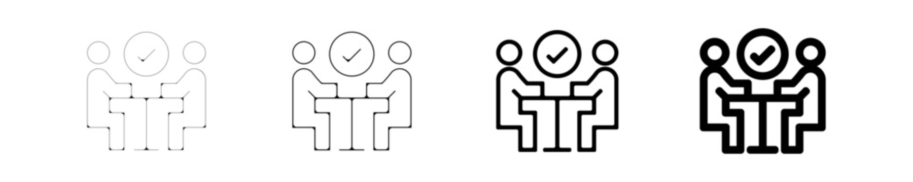 Ic&ocirc;ne entretien professionnel &ndash; Discussion entre deux personnes