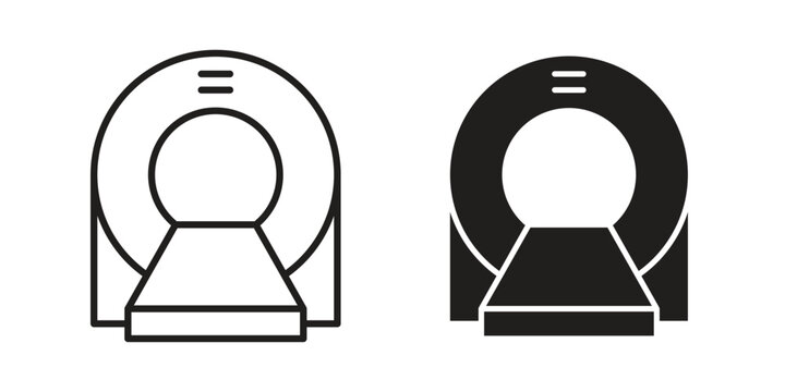 MRI icons. Line Illustration Vector Template. Clipart concept illustration