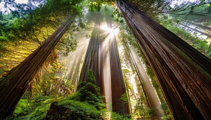 Majestic Redwood Forest: A Serene Generative AI Landscape