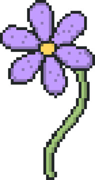Pixel Art Flower Illustration