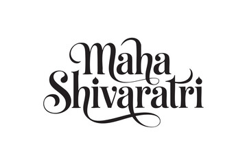 Fototapeta premium Maha Shivaratri Typography Lettering Designs – Modern Calligraphy & Creative Text Art