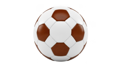 Classic soccer ball design isolated on transparent background