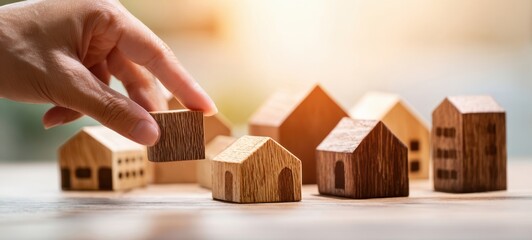 The Wooden House Models Representing Real Estate Investment Decisions And Homeownership Choices