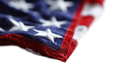 Triangular folded American flag used to honor veterans express freedom and historical significance isolated on transparent background PNG