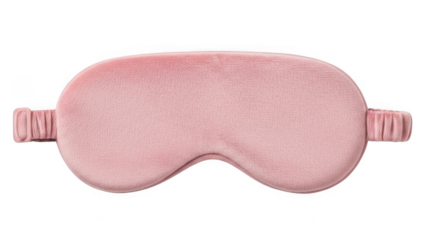 Pink sleep mask isolated on transparent background