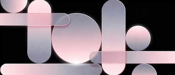 柔らかな光が重なる抽象的ミニマル構図