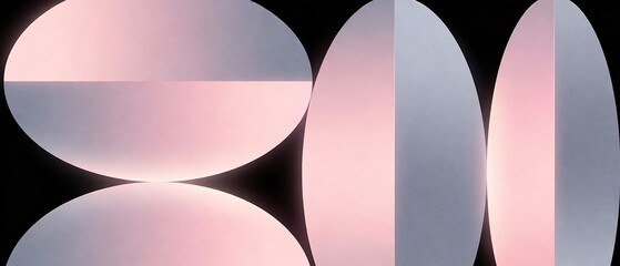 柔らかな光が重なる抽象的ミニマル構図