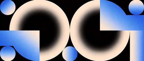 抽象形状が織りなす柔光の幾何学デザイン