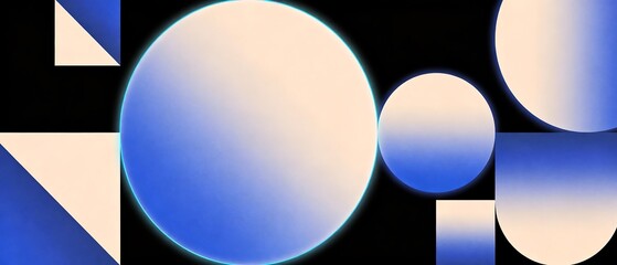 抽象形状が織りなす柔光の幾何学デザイン