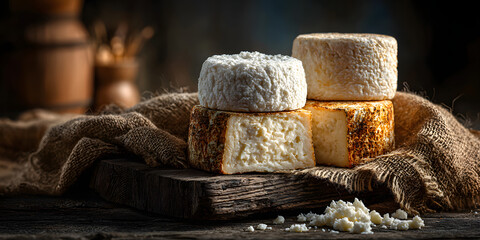 Turkish ball cheese and milk drop cheese displayed for traditional dairy practices, suitable for food preservation analysis