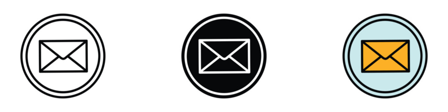 Email button icon vector. modern communication symbol. vector illustration.