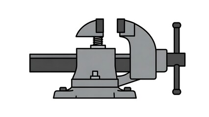 Fototapeta premium Bench Vice Tool Clamp Mechanical Device.