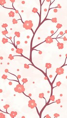 Fototapeta premium Delicate Floral Blossom Background with Pastel Flower Patterns for Beautiful Wallpaper and Fabric