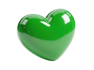 Bright green heart shape