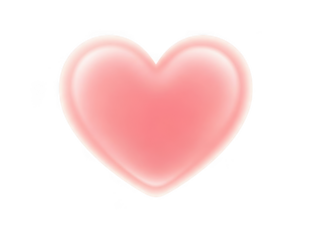 Soft pink heart emoji