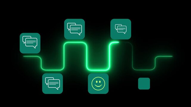 Positive satisfaction, customer satisfaction concept on the transparent background. Positive customer feedback, satisfaction in communication, service evaluation. Motion graphics of positive idea.