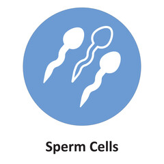 Fototapeta premium Sperm Cells Vector Icon which can easily modify or edit