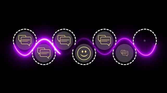 Positive satisfaction, customer satisfaction concept on the transparent background. Positive customer feedback, satisfaction in communication, service evaluation. Motion graphics of positive idea.