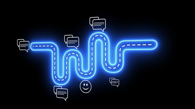 Positive satisfaction, customer satisfaction concept on the transparent background. Positive customer feedback, satisfaction in communication, service evaluation. Motion graphics of positive idea.