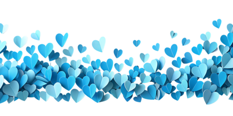 Blue hearts on black background heart shapes floating hearts
