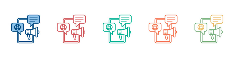 Fototapeta premium Online Marketing Icon Set Multiple Style Collection 