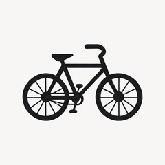 Fototapeta premium Minimalist bicycle silhouette illustration.