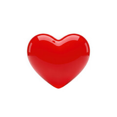 Obraz premium Red heart icon isolated on transparent background