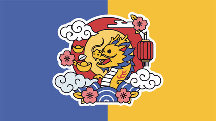 Chinese God of Wealth Caishen Lucky Charm Prosperity Symbol.