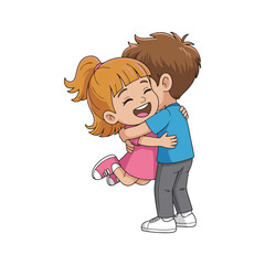 girls and boy enjoying 