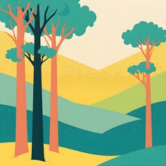 autumn landscape with trees